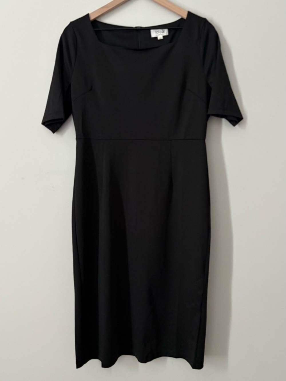 Tulip Brand Black Short Sleeve Sheath Dress Large